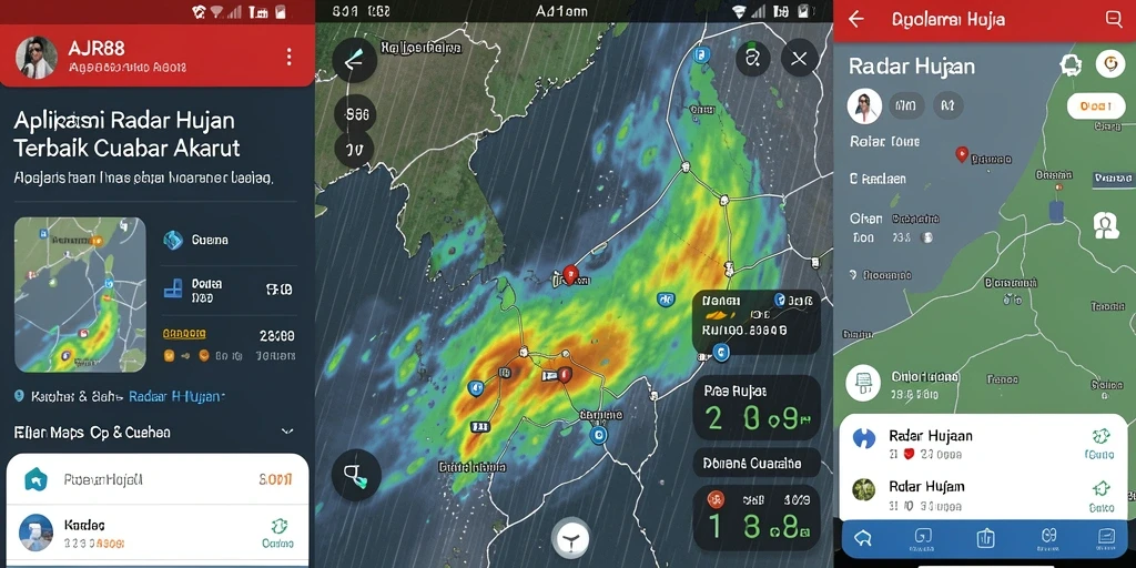 Screenshot antarmuka AJR88 yang menunjukkan peta radar hujan secara real-time.