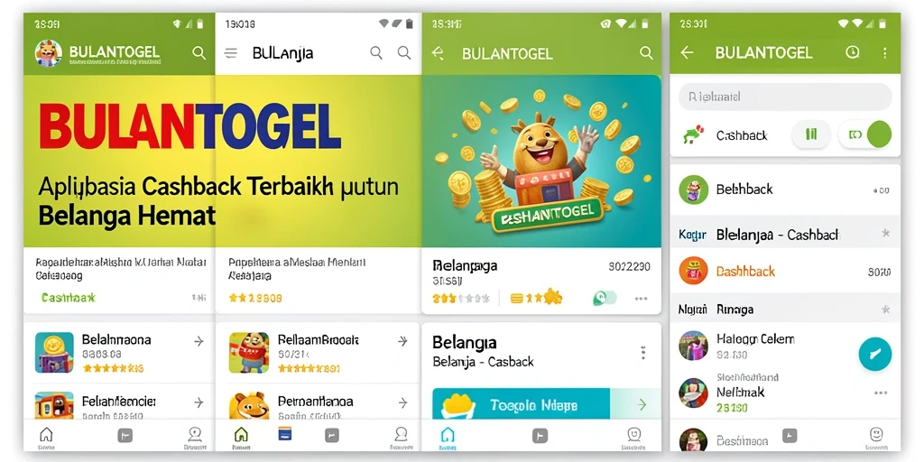 Antarmuka aplikasi BULANTOGEL yang memudahkan pengguna dalam mengakses cashback.