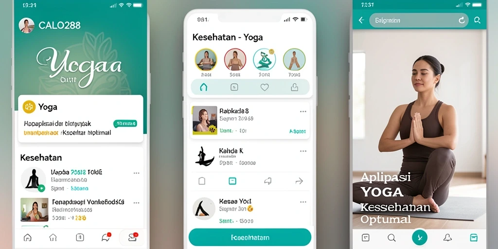 Tampilan antarmuka CALO288 saat sesi yoga berlangsung.