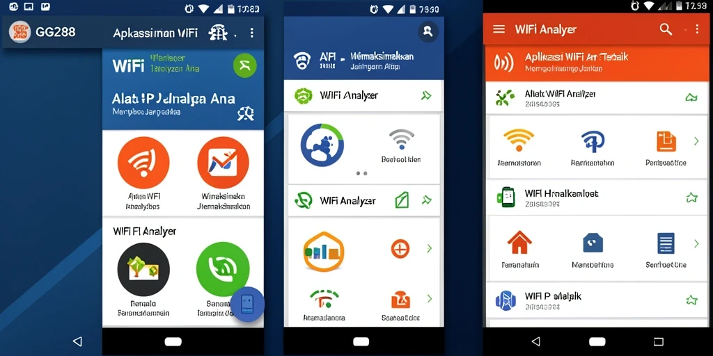 Tampilan antarmuka GG288 yang jelas dan informatif untuk analisis jaringan WiFi.