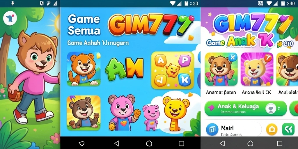 Tampilan antarmuka GIM777 untuk permainan edukatif anak.
