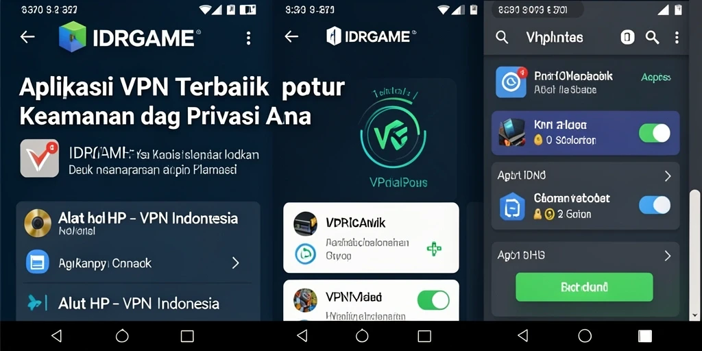 Tampilan antarmuka pengguna IDRGAME yang intuitif dan menarik.