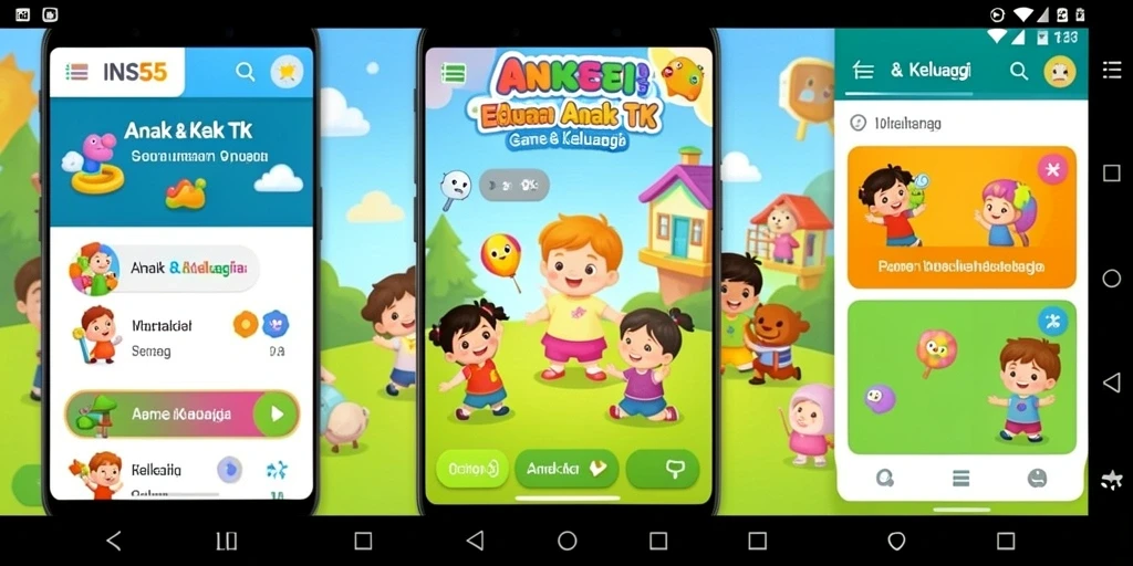 Tampilan menarik dari aplikasi Game Anak TK INS55.
