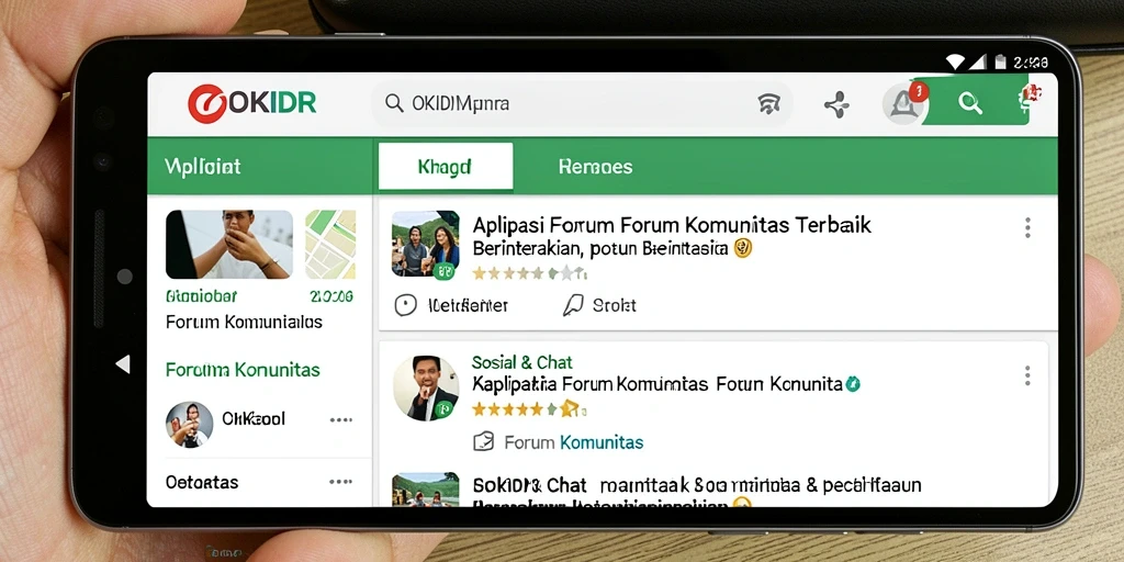 Tampilan antarmuka aplikasi Forum Komunitas yang menarik dan mudah digunakan.