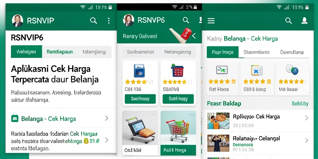 Tampilan antarmuka aplikasi RSNVIP6 yang memudahkan pengguna dalam Cek Harga.