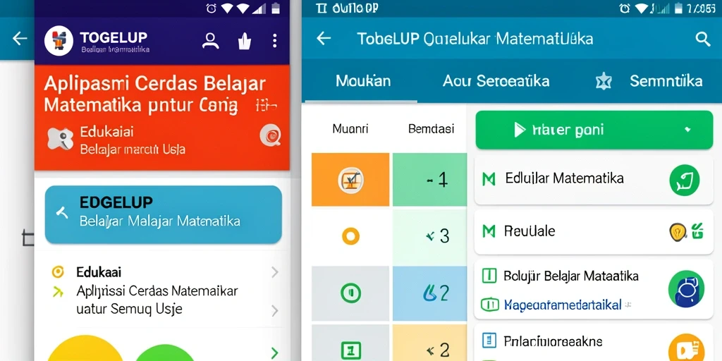 Tampilan utama antarmuka TOGELUP yang interaktif dan edukatif.